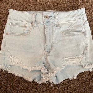 American Eagle Light Wash Jean Shorts